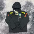 European size nike black single zip brazil jacket