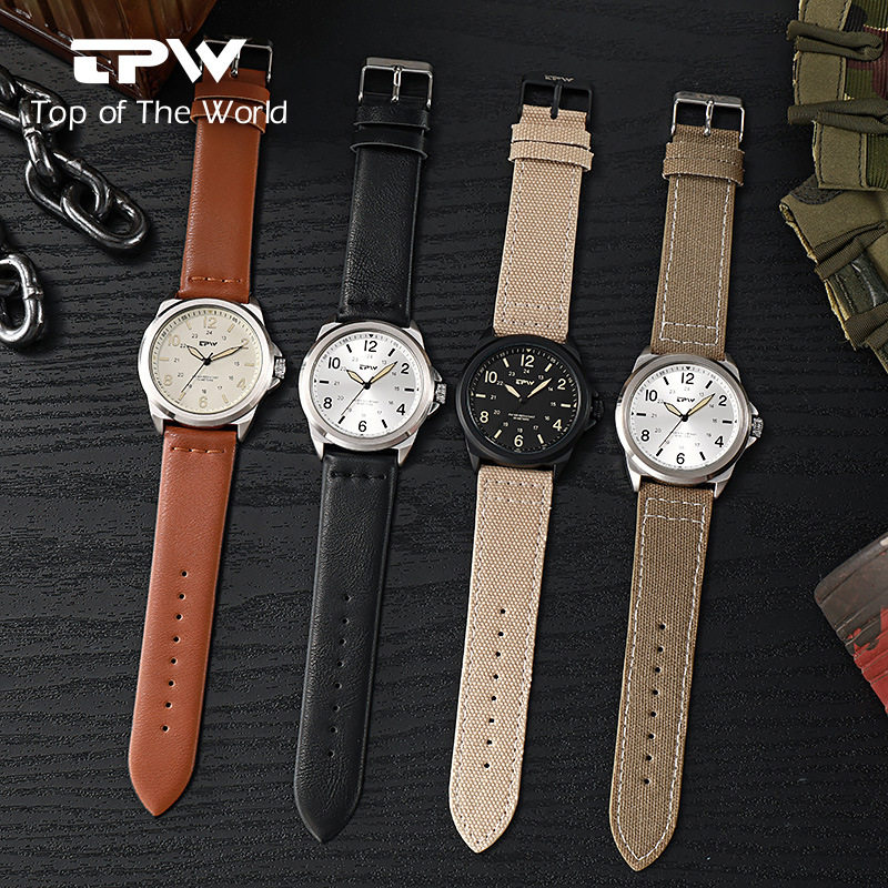 Cross-Border Popular Student Men's Watch Business Casual Belt Model Waterproof Thin Pointer Type Men's Quartz Watch Dropshipping