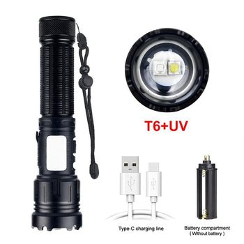 Cross-Border Handheld Telescopic Zoom P50 Flashlight Outdoor Lighting Cob Side Light Magnetic Led Portable