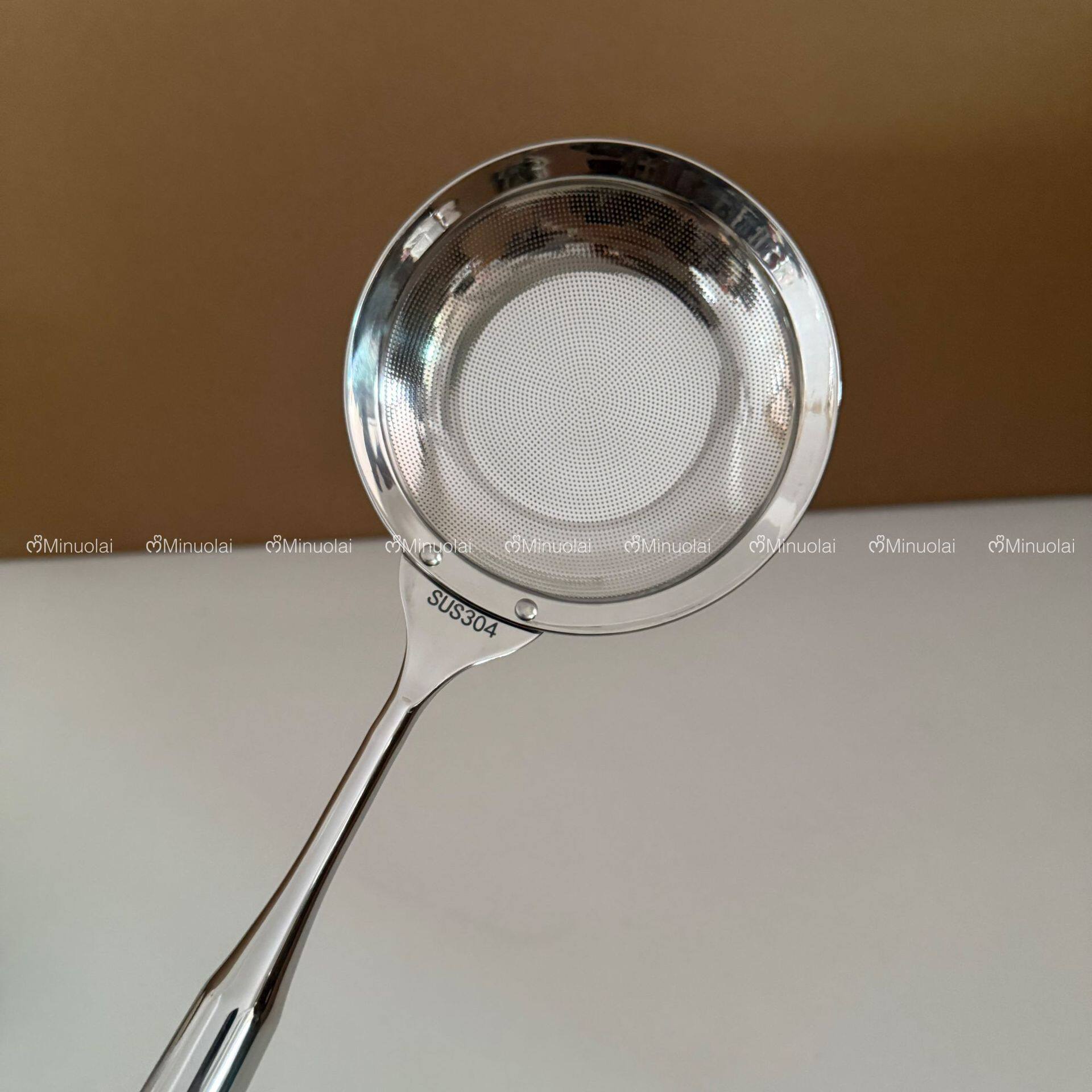 Minole 304 Stainless Steel Filter Colander Household Kitchen Skimming Spoon to Remove Foam Artifact Oil Separator Spoon