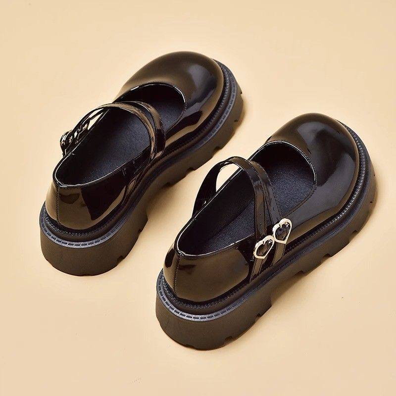 Girls' Leather Shoes 2025 Spring and Autumn New Children's Performance Shoes Black Dance Shoes Princess Shoes for Big Children Girls Soft Soles