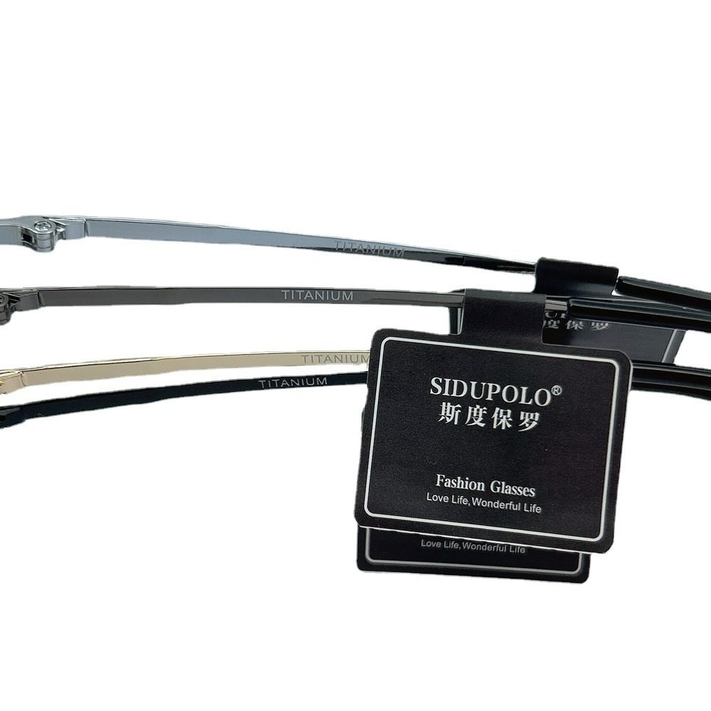 Myopia Titanium Frame Business Eyeglass Frames Danyang Half-Frame Eyeglass Frames Titanium Frames Men's Full-Frame Mixed Batch Cloud Pattern