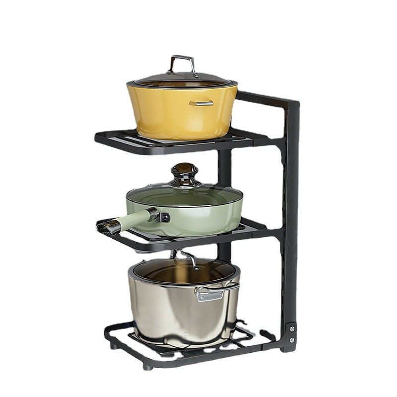 Pot rack dedicated pot storage kitchen stainless steel shelf storage rack sink multi-layer household cabinet layered