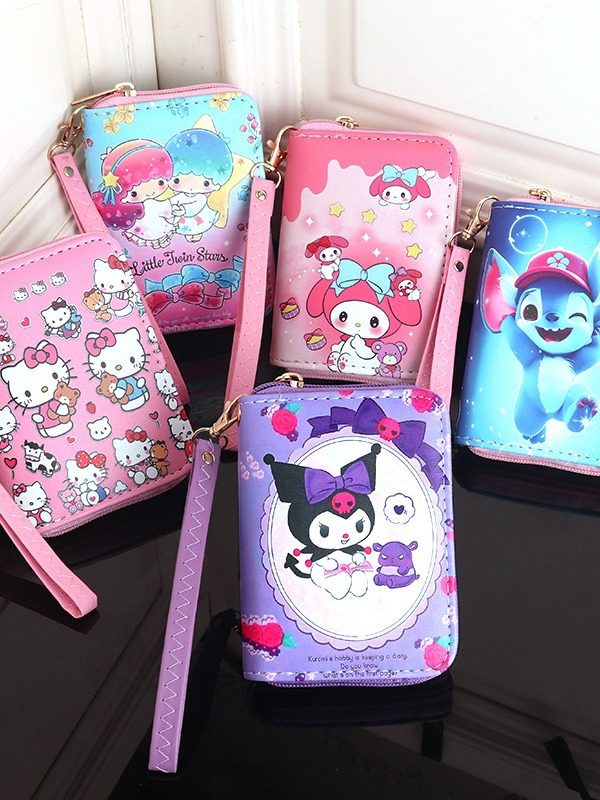 Cartoon Cute Kt Cat Stitch Kolomi Merotti Children Men's and Women's Storage Bag Portable Coin Purse