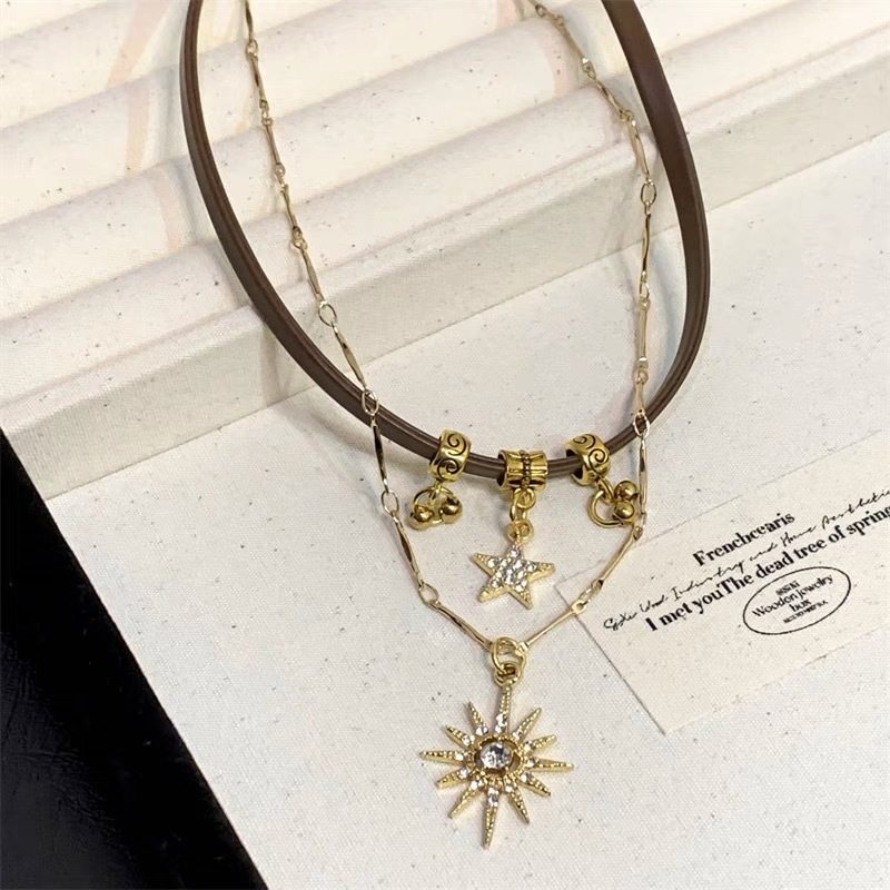 Maillard Bohemian Ethnic Necklace Women's Choker High-end Light Luxury Vintage Collarbone Chain Sweet Cool Accessories