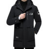 Pierre Cardin Goose Down Hooded Winter Youth Men's Mid-length Thickened Warm Men's Coat Top Goose Down Suit
