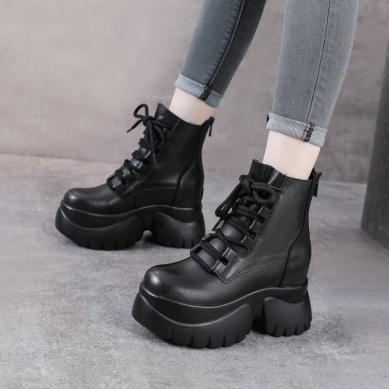 (Mới) Mã A3225 Giá 1970K: Boot Cổ Thấp Nữ Wetdoe Mũi Tròn Phục Cổ Cổ Điển Đế Cao Giày Dép Nữ Chất Liệu Da Bò G05 Sản Phẩm Mới, (Miễn Phí Vận Chuyển Toàn Quốc).