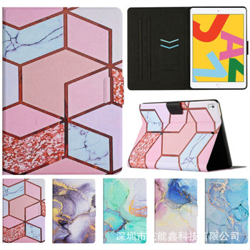 For IPAD56 AIR123 9.7 10.2 10.5 PRO11 MINI123456 marble leather case