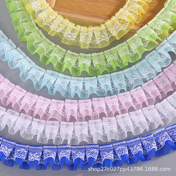 In Stock 2.5cm Double Layer Lace Clothes Skirt Decoration Handmade DIY Storage Basket Edge Decorative Accessories