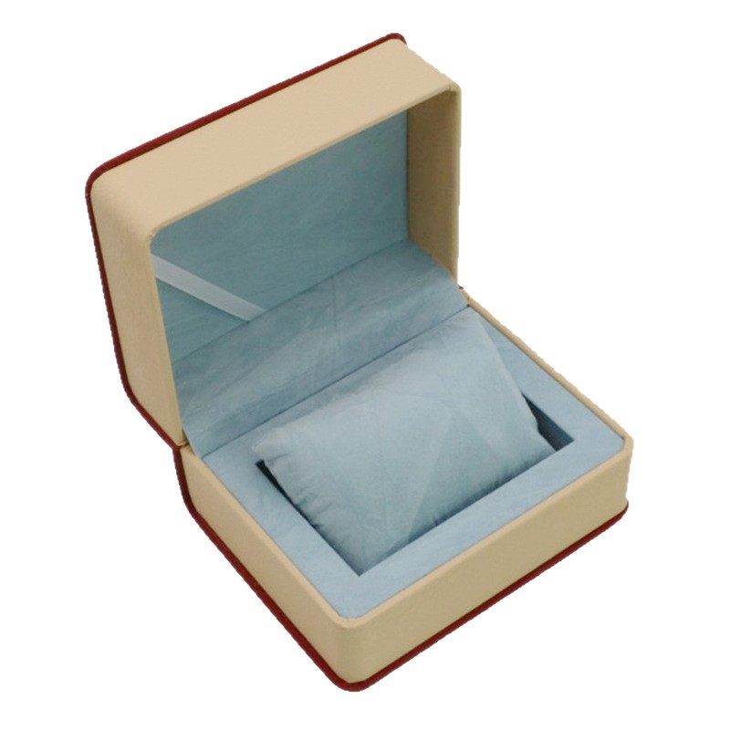 Pu Leather Rounded Corner Watch Box Flip-Top Classy Watch Storage Box Straw Pattern Watch Display Packaging Watch Box Wholesale