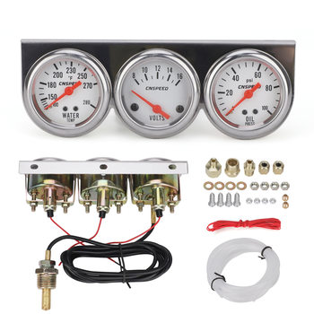 Car modified instrument 2 inch 52MM mechanical shell triple water temperature oil pressure voltmeter