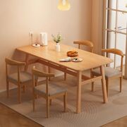 Dining Table for Home Rental, Small Apartment, Modern Simple Dining Commercial Table and Chair Set, Rectangular Dining Table