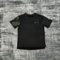 Patterned short sleeve black