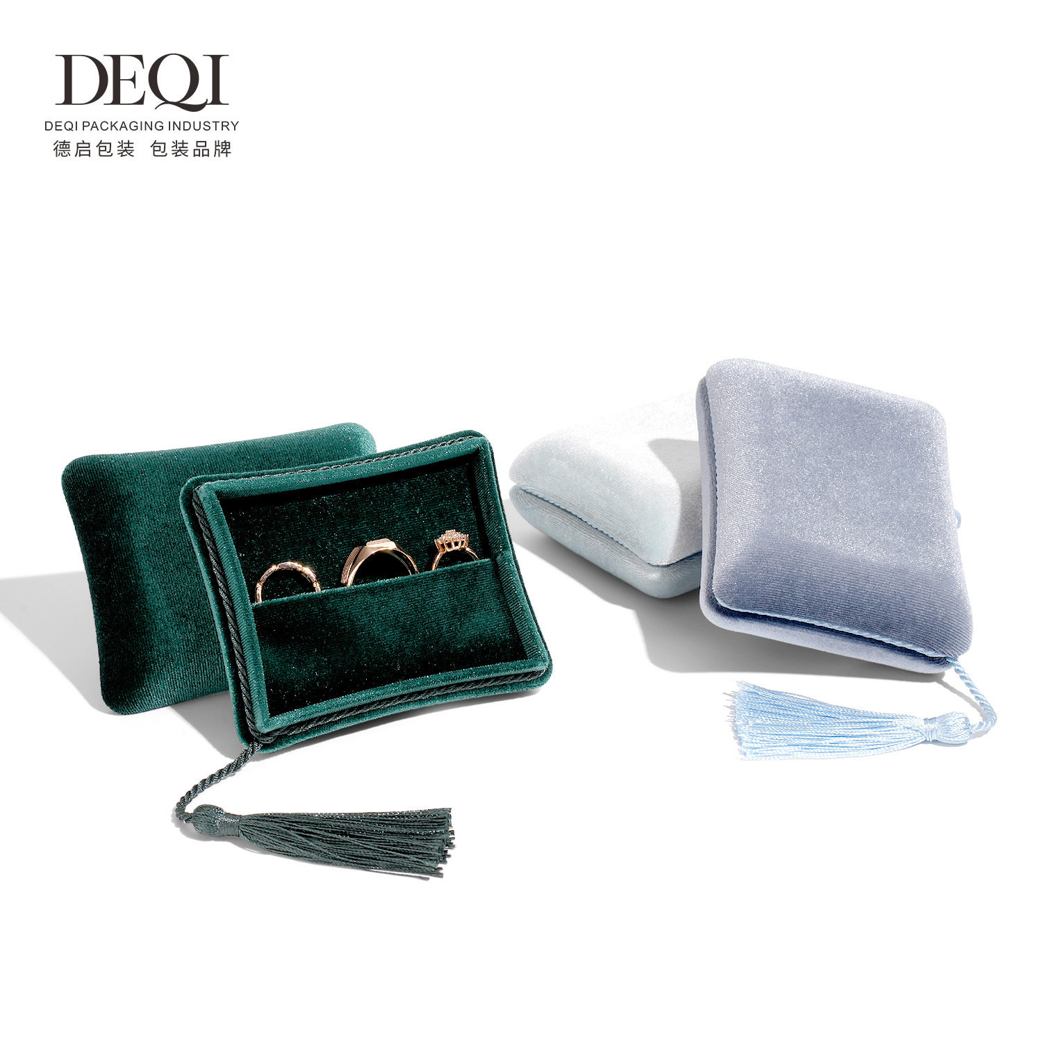 High-grade Velvet Tassel Multifunctional Jewelry Box Jewelry Storage Box Gift Box Cross-border Foreign Trade Advanced Sense