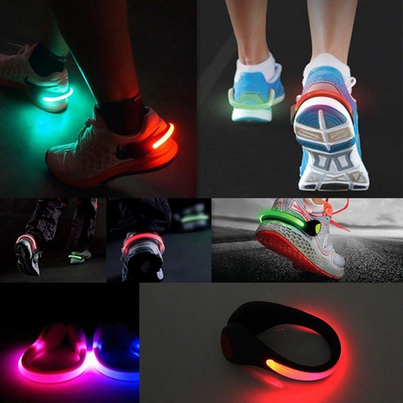 LED luminous shoe clip outdoor night running night riding safety warning shoe light flashing street dance shoe clip light running light