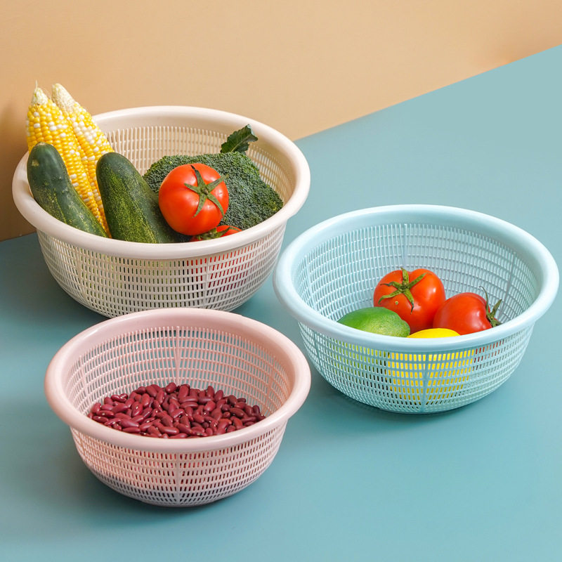✅ Kitchen Vegetable Washing Basket, Plastic Set for Draining, Fruit Washing Basin, Sink Storage Basket, Tableware, Vegetable Washing Basin, Rice Washing Basket