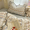 Gentle Girly Style All-Season Floral Cotton Four-Piece Set, Quilt Cover, Bed Sheet, Lace Style Student Dormitory Three-Piece Set