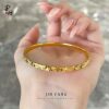 Gold shop with ancient French sand gold three-sided broken ice ice bracelet fashion Joker high-end flash bracelet online red wholesale