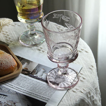 Small fresh glass wine cup thickened pressed juice cup girls heart ins goblet restaurant personality wine cup