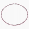 Interface platinum purple diamond necklace