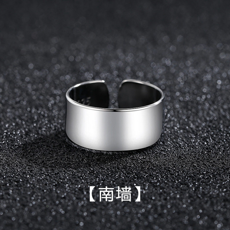 男士戒指小众设计高级感线条食指戒时尚简约活口指环源头厂家批发