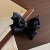Elegant Black Bow Hair Clip for Women 2025 New High-End Volume-Boosting Bun Claw Shark Clip Hair Accessory