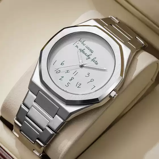 Cross-Border Popular Fashion Personalized Digital Luminous Men's Watch Simple Trendy Octagonal Steel Band Scale Watch