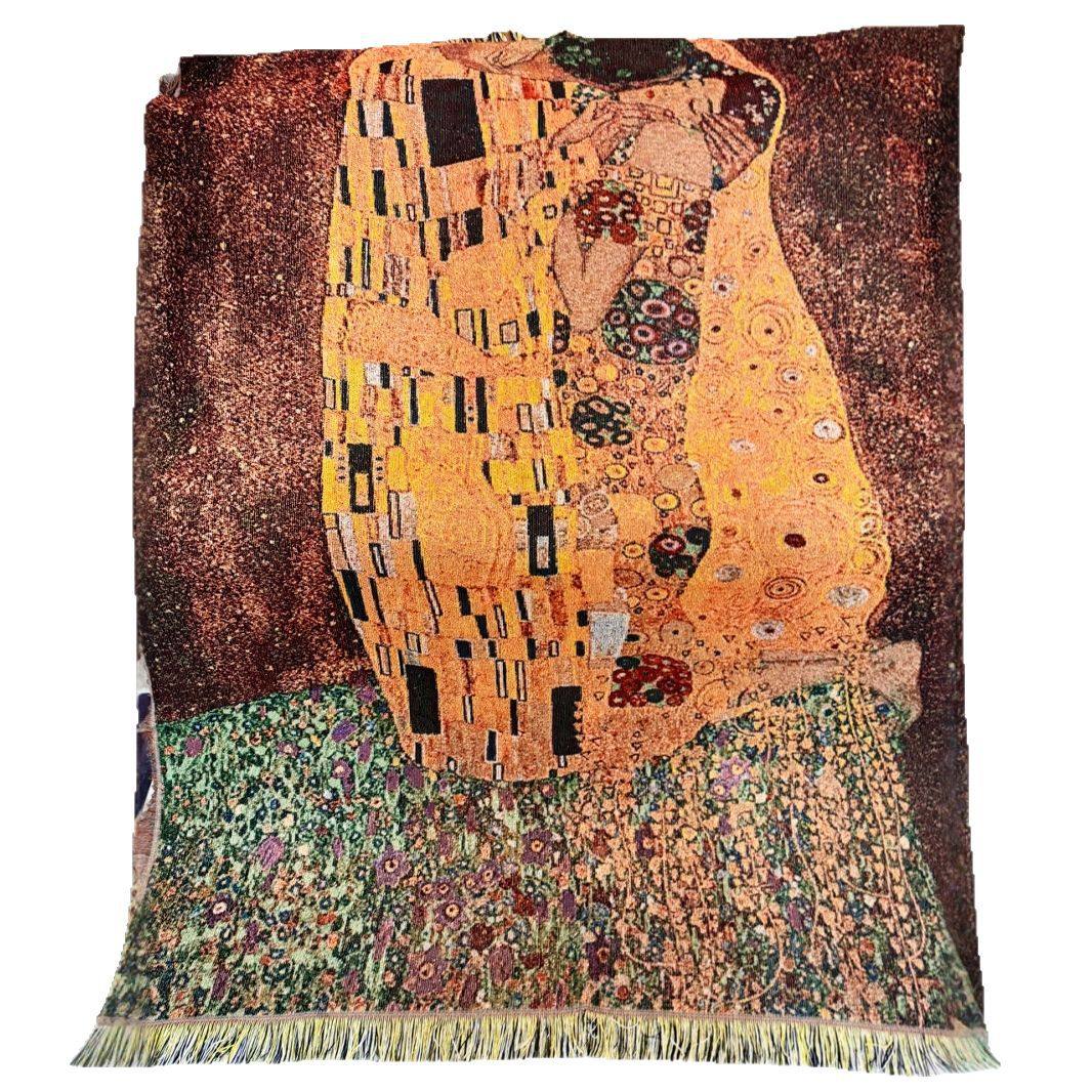 Cross-Border Export Decorative Blanket Jacquard Tapestry World Famous Painting 