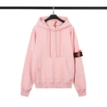 Pink stone island-hooded sweatshirt