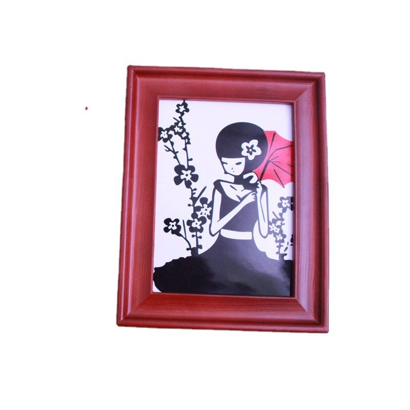Wholesale creative three-dimensional solid wood photo frame Wall setting table 7 inch modern simple North U-shaped A4 wooden retro picture frame