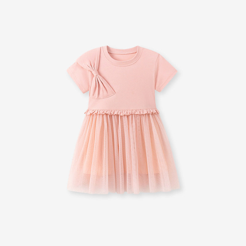 Summer Simple Girls' Dress, Tulle Kids' Dress, Cute Cotton Kids' Dress