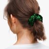 Cross Border Irish Festival Intestinal Hair Ring St Patrick's Day Printed Shamrock Ball Head Fashionable Saute Head Rope