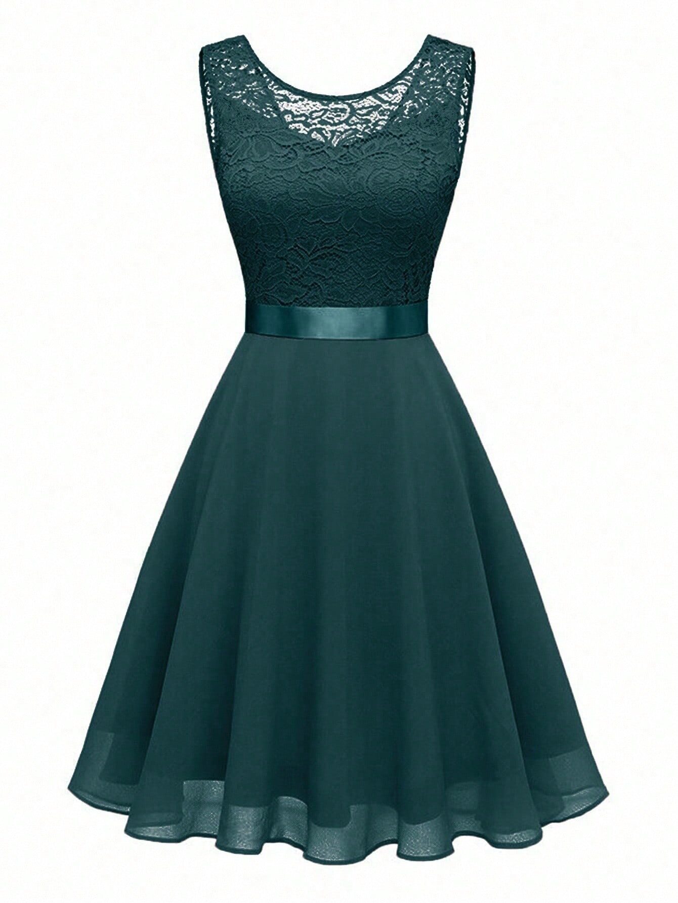 Women's Lace Elegant Sleeveless Dresses