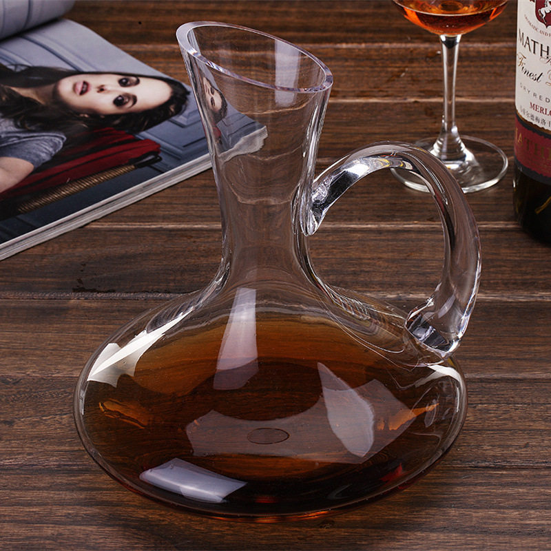 Lead-Free Crystal Red Wine Decanter, Creative Red Wine Divider with Handle, Household Wine Jug, Hotel Wine Set