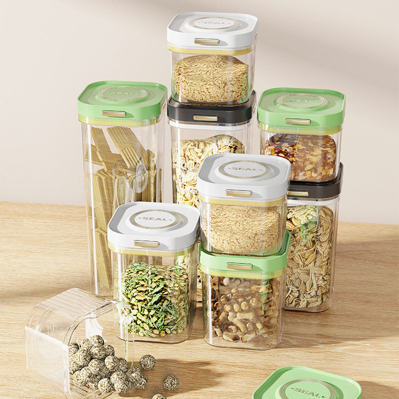 Food grade sealed jar kitchen moisture-proof storage snacks seasoning milk powder noodles cereals plastic storage box