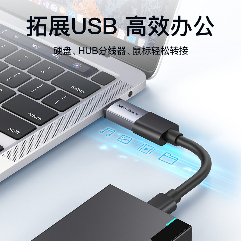 Customized Type-C to USB Interface Apple Otg Suitable for U Disk Huawei Computer Apple to USB Otg Adapter