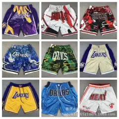 Cross-Border Embroidered Blue Ball Pants Raptors Heat Bucks Lakers Mavericks Magic Warriors Bucks Nets Four-Pocket Pants