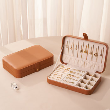 Large-Capacity Necklace, Ring, Earrings, and Jewelry Storage Box, Exquisite and High-End Jewelry Gold Bracelet Jewelry Box