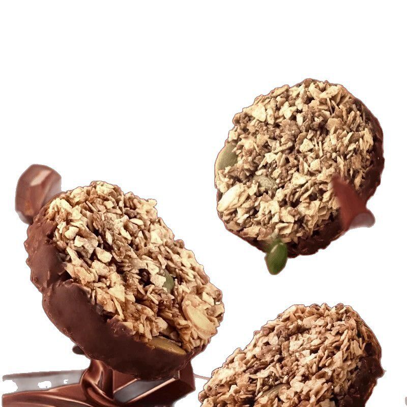Crispy Nut Raw Chocolate Oatmeal Crispy Dark Chocolate Oatmeal Biscuits Light Snack Whole Grain Meal Replacement Snack Casual Snack