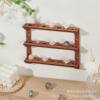 Three-Layer Wooden Dice Rack Display Rack Brown Storage Shelf Can Hold 21 Dice Tabletop Game Collection Rack