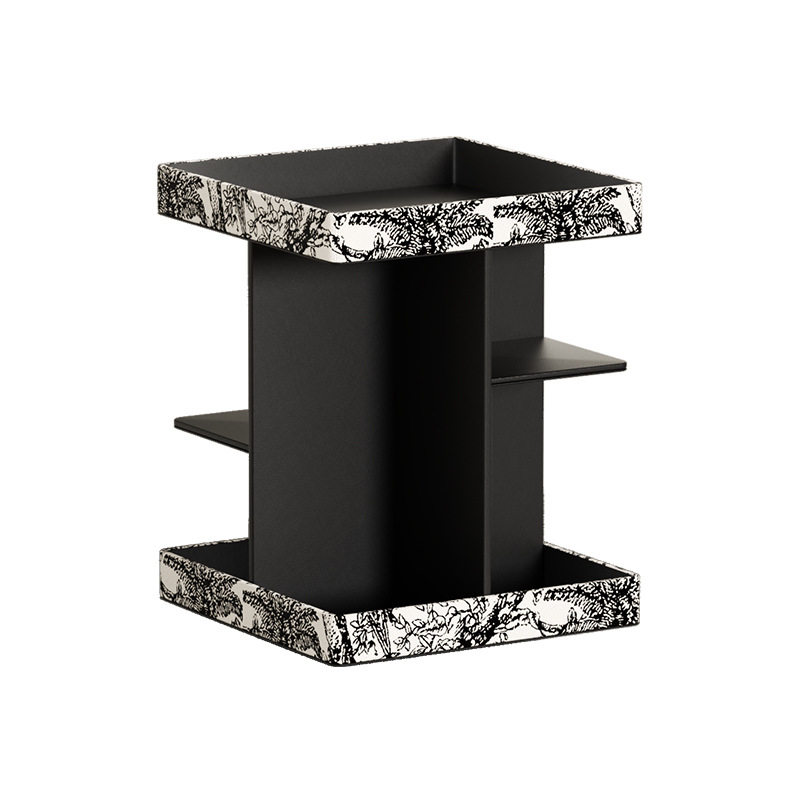 Retro Forest Desktop Storage Rack Rotatable Skin Care Product Multi-Layer Storage Rack Dressing Table Cosmetics Storage Box