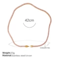 XL882PKG 3.3mm Pink Zirconia Necklace