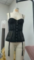 Strappy corset top-black