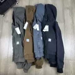 Car Classic Heavy Industry J140 American Retro Washed Canvas Hooded Work Jacket Padded Coat Trendy