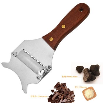 Stainless Steel Truffle Planer Wood Handle Truffle Planer Cheese Cheese Chips Chocolate Planer Slicing Color Wood Hand
