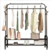 Simple Clothes Drying Rack Floor-Standing Bedroom Clothes Rack Indoor Balcony Home Clothes Drying Rack Dormitory Clothes Rod Coat Rack
