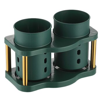 Drainage Chopstick Barrel Double Barrel Chopstick Cage New Anti-Slip Anti-Scalding Desktop Storage Rack Wholesale Simple Storage