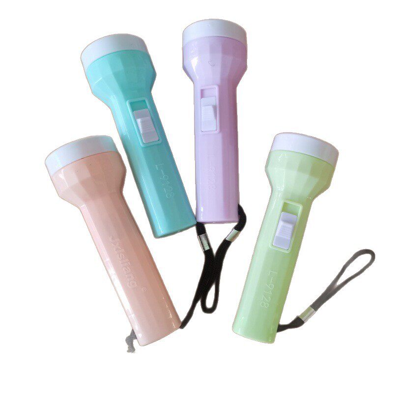 发光玩具手电筒圆头便捷小清新果冻色照明电筒幼儿园儿童奖品礼物