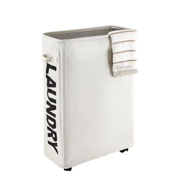 Wheeled Dirty Clothes Basket Japanese-style Home Oxford Cloth Laundry Basket Clothes Storage Dirty Clothes Basket Yoga Mat Storage Basket