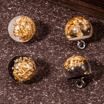 Chinese cheongsam gold foil bead buckle buckle National style button shirt shirt sweater Pearl resin metal button accessories